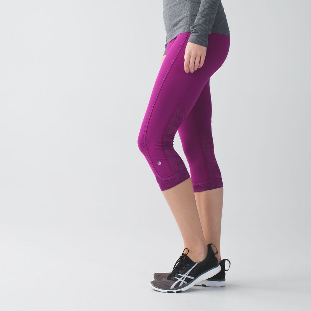 Lululemon Run For Days Crop Regal Plum Camo